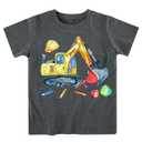 Back to School for Boys, Excavator Graphic T-Shirt Back to School Funny Tees Toddler Short Sleeve Tops Size 5T (S)