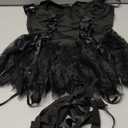 Mixxmix Women Sexy Lingerie Set Naughty Lace Up Corset Bodysuit Underwire Lingerie Babydoll With Garter Belt and Bow Tie (Small, Black)