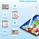 Stylus Pen for Apple Ipad Pencil for iPad 10th 9th Generation Palm Rejection with Apple Pen 2018-2025 Ipad A16 9th 8th 6th 7th Gen Mini A17 6th 5th Ipad Air 3rd/4/5th/M2/M3 Pro M4 11-12.9 inch White