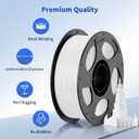 ANYCUBIC PLA 3D Printer Filament, 3D Printing PLA Filament 1.75mm Dimensional Accuracy +/- 0.02mm, 1KG Reusable Spool (2.2 lbs), White