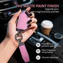 for Kia Key Fob Cover Accessories- Matte TPU Key Fob Cover with Leather Keychain for Telluride，Carnival,K5 gt line，K5，Forte，K4，Sorento，Sportage and More.