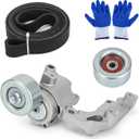 Drive Belt Tensioner and Idler Pulley Serpentine Belt Kit Compatible with Lexus IS250 ES350 Rx350 for Toyota Avalon Rav4 Sienna Camry Highlander Venza 3.5L V6 Replace 89374 7PK1550 1662031021