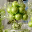 55PCS Lime Green Metallic Balloons Different Sizes 18/12/5 Inch Shiny Latex Helium Balloons Garland Arch Kit for Anniversary Birthday Party Decorations