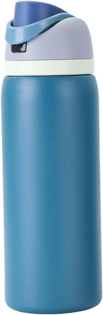 304 stainless steel vacuum insulated water bottleDouble Wall Insulated Water Bottle with Handle Leak Proof,Travel Office Outdoor (lake blue, 24oz)