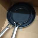 OXO Professional 8" and 10" Frying Pan Skillet Set, Hard Anodized Ceramic Nonstick Cookware PFAS-Free, Stainless Steel, Induction Suitable, Diamond Reinforced Coating, Dishwasher and Oven Safe, Black