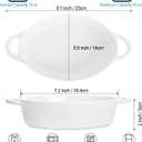 Foraineam 4 Pack 20 Ounce Porcelain Ramekins with Double Handles Oval Creme Brulee Souffle Baking Dishes