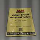 JAM PAPER Vellum Bristol 65lb Cardstock - 8.5 x 11 Coverstock - 147 gsm - Yellow - 50 Sheets/Pack