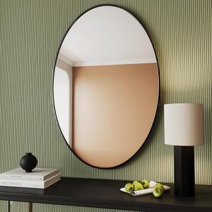 Oval Mirrors,Oval Bathroom Mirrors,24x36 Mirror Bathroom Black,espejos decorativos de pared,Bathroom Mirrors for Over Sink (Black)