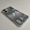 Halloween Spooky Ghosts Phone Case Compatible with iPhone 16 Plus, Tomb Yard Ghosts Phone Case for iPhone 16 Plus, Trendy TPU Bumper Phone Cover Case