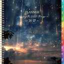 Planner 2026-2027 - Planner Weekly and Monthly 2026-2027, Academic Planner 26-27, July 2026 - June 2027, 8.5" x 11", 26-27 Calendar Planner with Colourful Tabs, Inner Pocket, Premium Paper, Twin-wire Binding - Galaxy