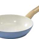 GoodCook Healthy Ceramic Titanium-Infused 10 Fry Pan, Light Blue  Induction Cookware, Nonstick Cooking Pan, Frying Pan Skillet for Eggs, Meats, Vegetables, Sauces, Warming Tortillas