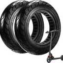 2-pack 10x2.125 Solid Tire,10 inch Shock Non-Pneumatic Scooter wheels,10x2.125 Explosion-Proof Tubeless Tyre Front/Rear Tire Replacement Wheel For Electric Scooter Accessories