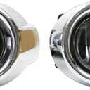 munirater 1 Pair of Clear Lens Driving Fog Lights Bumper Lamps with Bulbs Replacement for Fo-cus S/SE/SEL/Titanium 2012-2014 models