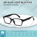 BLOEXCLU 6 Pack Reading Glasses for Women Men Blue Light Blocking Spring Hinge Computer Readers, Anti Eyestrain/ Glare (6 Mixed C7, 1.25, Diopters)