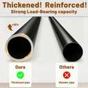 AJAZZ Privacy Curtains for Room Divider with Blackout & Soundproof (2 Panels, White, W100 x L96 in)+ No Drill Curtain Rod(H) 43-120×(W) 35-200 in, Wall Divider for Bedroom/Studio/Office Curtain