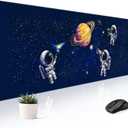 Mousepad Desk Mat Gaming Large Keyboard Cute Office Desktop Computer Laptop XXL Long Big Kawaii Aesthetic Girly Pretty Design Women Girl Gamer Oversized Wide 30x12'' Mousepad, Astronaut