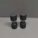 LARS NYSM Salt and Pepper Grinder Set, Manual Salt and Pepper Mills with Adjustable Ceramic Grinder, Design Spice Shaker Set (Ash Gray)