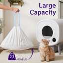 100 Count 26" x 11.8" Automatic Cat Litter Box Bags Compatible with Cmg Fmo Fstg Robot Litter box, Thick Self-Cleaning Cat Litter Box Replacement Liners with Drawstring Heavy Duty