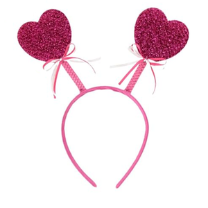 Valentines Heart Bopper Headbands Red & Pink Sequin Headpiece Glitter Fashionable Themed Hair Accessories for Party Favor Props Holiday Valentine's Day Wedding Birthday Accessories Gift KIDS