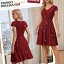 Wedtrend Women's Short Prom Dress A-Line Sequin Cocktail Dress Sparkly Semi Formal Dresses for Teens (Red, M)
