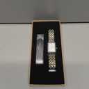 Gold Watches for Women with Vintage Rectangular Case,White Roman Dial,Stainless Steel Band,Adjustment Tool Included,Water Resistant