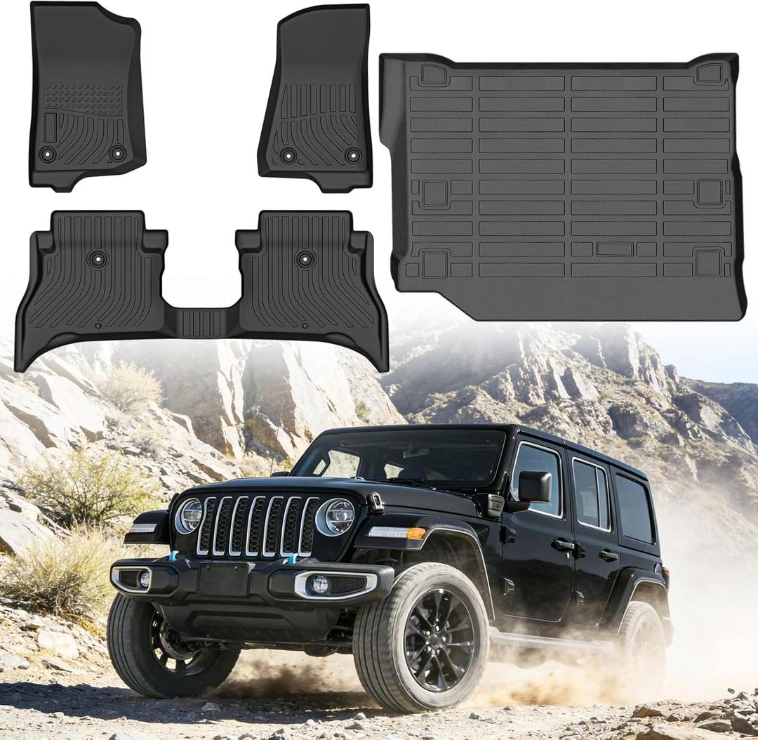 Floor Mats for Jeep Wrangler 4XE 4-Door 2021-2026