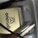 oneisall Dog Clipper Low Noise, Dog Grooming Kit with Rechargeable, Pet Shaver Cordless Electric Quiet Hair Clipper Set for Dogs Cats PetsGold