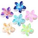 6 PCS Hawaiian Plumeria Flower Hair Clips for Women - Cute Floral Hair Claw Clips for Girls, Non-Slip Decorative Hair Accessories for Thick Hair, Beach Tropical Gifts for Women