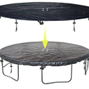 Trampoline Cover 8-16 Ft Trampoline Winter Cover, Easy to Install Trampoline Protective Cover, Waterproof Trampoline Covers, Anti-UV, Snow, Dust-Proof Trampoline Weather Cover black