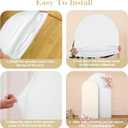 White and Beige Arch Backdrop Cover for Wedding, 7.2FT 6FT Set of 2 Stretchy Spandex Fitted Arch Stand Cover for Baby Shower, Birthday Party Decor, Chiara Backdrop Cover with Double-Sided Design