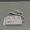 Power Strip-6FT Extension Cord Flat Wall Plug,3 Outlets 2 USB,2 USB-C,PD20W Charging Ports,Electrical Outlet,Flat Plug Power Strip,Outlet Extender,Cruise Ship Essentials for Home Dorm Room Essentials White