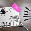 2 x BAZIC Products Dry Erase Marker Black Fine Tip, Whiteboard Pen Marcador, Low Odor Markers White Board Pens for Office School Supplies (4/Pack), 1-Pack