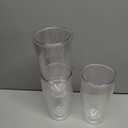 Amazing Abby - Andes - 22-Ounce Insulated Plastic Tumblers (Set of 3), Double-Wall Plastic Drinking Glasses, All-Clear Reusable Cups, BPA-Free, Shatter-Proof, Dishwasher-Safe