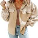 SHEWIN Women Jackets Casual Fuzzy Sherpa Hooded Zip Up Coats | Oversized, Long Sleeve, Lightweight, Drawsting, Fashion, Casual, Trendy, 2026 (XL)