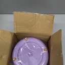 Marbrasse Desk Organizer, 360-Degree Rotating Pen Holder, Desk Organizers and Accessories with 5 Compartments Pencil Holder, Art Supply Storage Box Caddy for Office, HomePurple