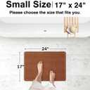 Luxury Waffle Bath Mat, Super Absorbent Non Slip Bathroom Rugs, Boho Ultra Soft Comfort Machine Washable Quick Dry Floor Mats with Tassels Coffee, 17" x 24"