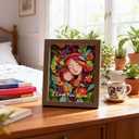 Mom Birthday Gifts from Daughter, Hademade 3D Paper Art Desk Decor for Mama, Mothers Day, Thanksgiving, Christmas, 7.2 x 8.8 Solid Wood Flowers