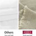 HOMBYS 88"x92" Linen Queen Size Blanket-Soft Linen Reversible Throw Lightweight Blanket in Natural Color Bed Blanket (Flax Color, 88"x92")