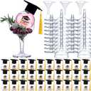 Acellegic 30 Set Graduation Party Favor Refillable Plastic Ball Decorations with Mini Caps & Cup Ornaments Congrats Grad Hanging Decor for Class of 2026(Yellow)