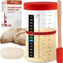 50oz/1500ml Pro Sourdough Starter Kit  Extra Thermometer Strips and Breathable Covers Included in Sourdough Starter Jar  A Perfect Sourdough Bread Starter Kit for Beginners to Expert