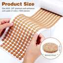 4200 Pcs 3/8 Inch Self Adhesive Cork Pads, 3 Roll Cabinet Door Bumpers Chair Leg Protectors Cork Plant Coasters for Kitchen Cabinet Doors Drawers & Hardwood Floors