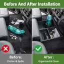 Center Console Floor Organizer for 2013-2025 Ram 1500-5500 Classic | Not 2019-2026 New Body, Beach Seat Front Under Seat Storage Box Inserts Tray, Ram 1500 2500 3500 4500 5500 Accessories