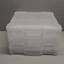 ArtBin 6913ZZ 12" x 12" Portable Art & Craft Organizer with Handle 3-Pack, [3] Plastic Storage Cases, Clear