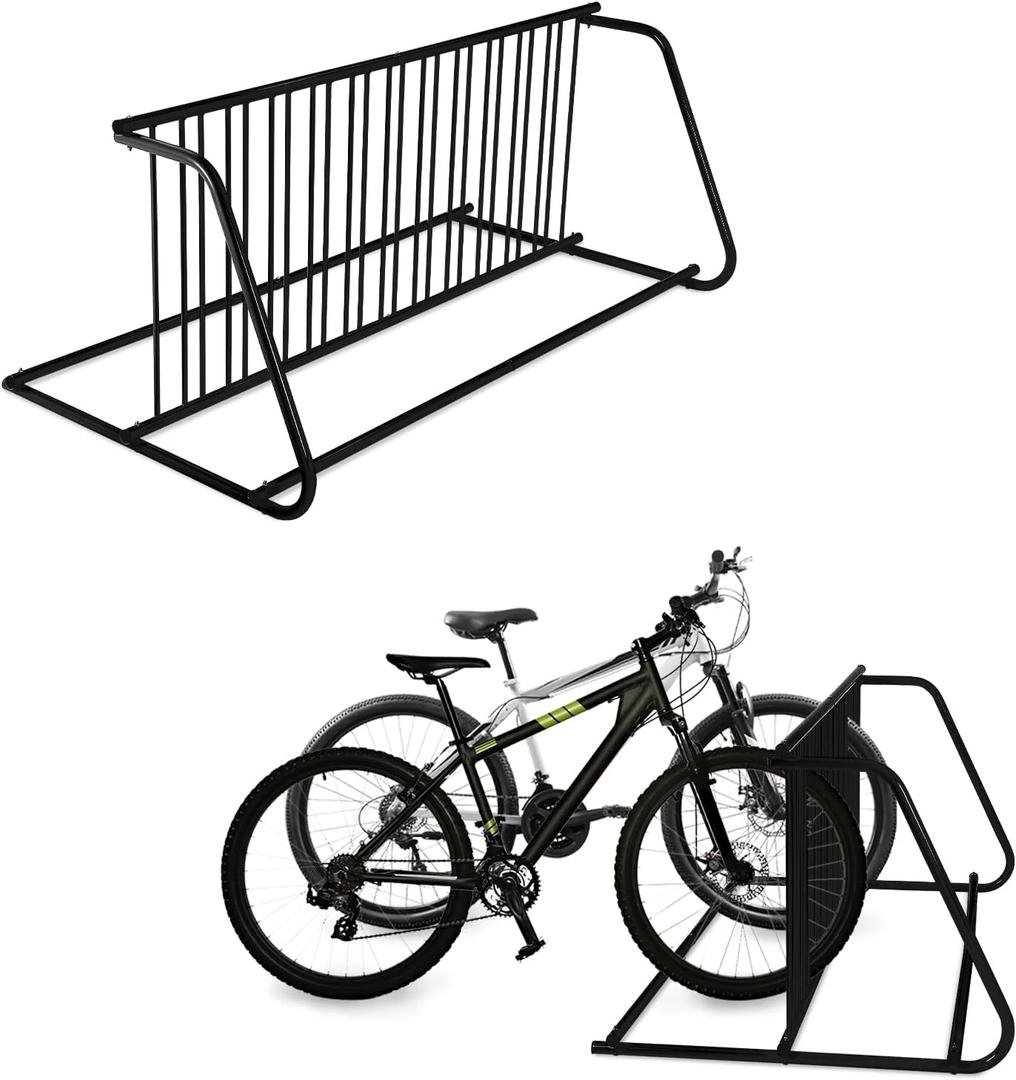 Commercial Grid Bike Rack - Heavy Duty Outdoor Bicycle Rack Stand, Freestanding Metal Floor Bike Stand for Garage, School, Outdoor Parking, Bike Shop (Single & Double Sided)