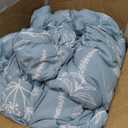 MUXHOMO Blue Bed in a Bag King 7 Pieces, King Comforter Set Reversible Botanical Flowers Design, Ultra Soft & Breathable Bedding Sets with Comforter, Sheets, Pillowcases & Shams