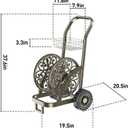 GOFORWILD Garden Hose Reel Cart with Wheel, Hold up to 200 Ft of 5/8" Hose, Heavy Duty Steel Frame Water Hose Reel Cart with Storage Basket, Mobile Hose Reel for Outside Garden Lawn Yard