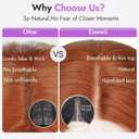 Eawwii Copper Short Wavy Wig for Women Lace Hairline Bob Style Synthetic Heat Resistant - Natural Appearance for Everyday Hairstyle 14 Inch