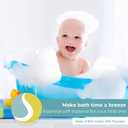 Spasilk Bath Hooded Towels & Washcloths Set for Babies, 2 Hooded Terry Bath Towels & 2 Washcloths, Grey Lion