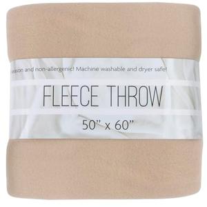 50x60 Throw Blankets, Ultra Soft Hypoallergenic Fleece Fall Throw Blanket for Livingroom, Couch, Chair, Bed, Beige Khaki