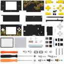 eXtremeRate Replacement Full Housing Shell for Nintendo DS Lite, Custom Handheld Console Case Cover with Buttons, Screen Lens for Nintendo DS Lite NDSL - The Great Golden Wave Off Kanagawa - Black